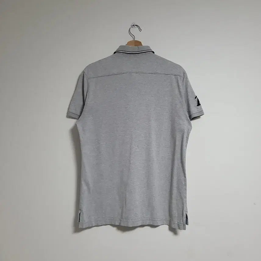 [BUNJANG] Beanpole Grey Slim Fit Short Sleeve Polo T-Shirt / (105) BEANPOLE 빈폴 그레이 반팔 카라 폴로 티셔츠 슬림핏