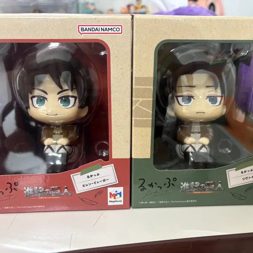 [BUNJANG] Attack on Titan Look Up Figure Eren &amp; Levi Bundle Set (Includes Special Bonus) / 특전포함) 진격의거인 룩업 피규어 에렌 리바이 일괄
