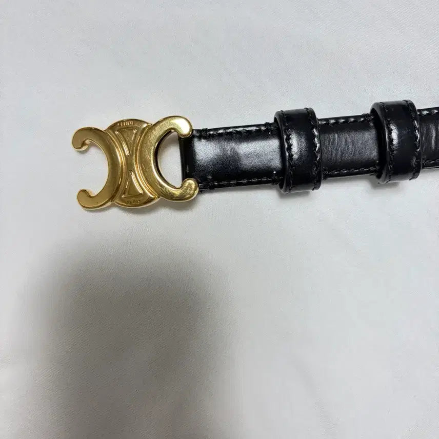 [BUNJANG] Celine Triomphe Belt Black / 셀린느 트리오페 벨트 블랙 + 풀박스