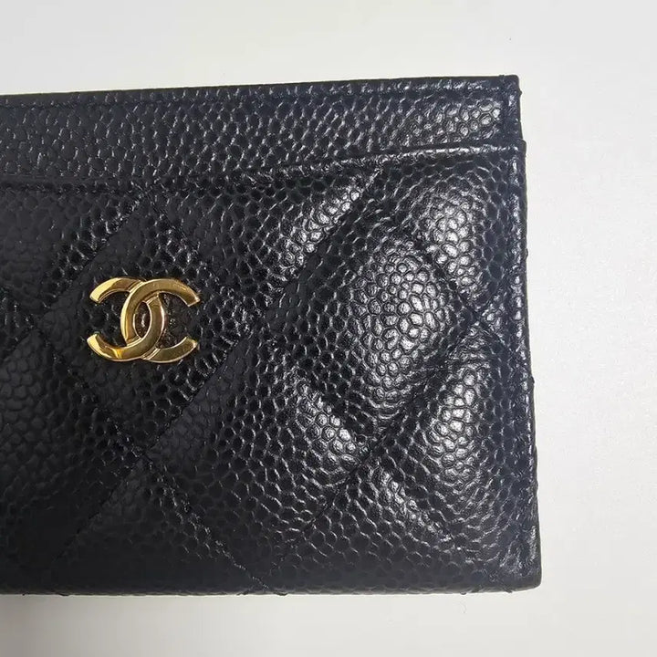 [BUNJANG] Chanel Classic Gold Hardware Caviar Card Holder Black / 샤넬 클래식 금장 캐비어 카드 지갑 홀더 블랙 308번대