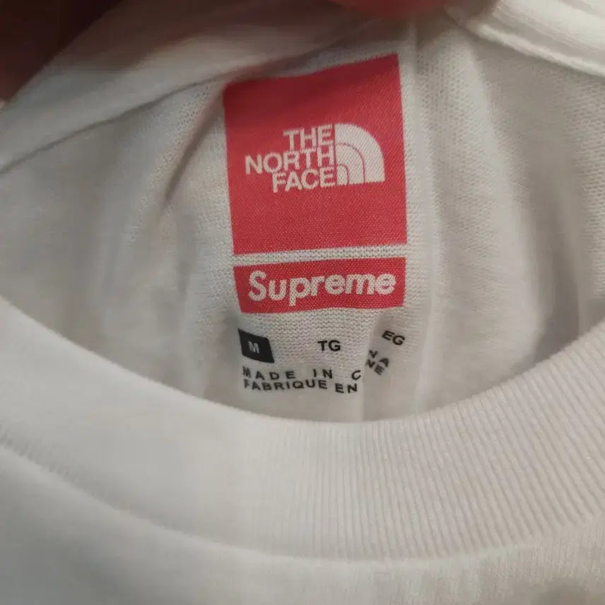 [BUNJANG] Supreme x The North Face Collaboration T-Shirt White / 슈프림 x 노스페이스 콜라보 티셔츠 화이트