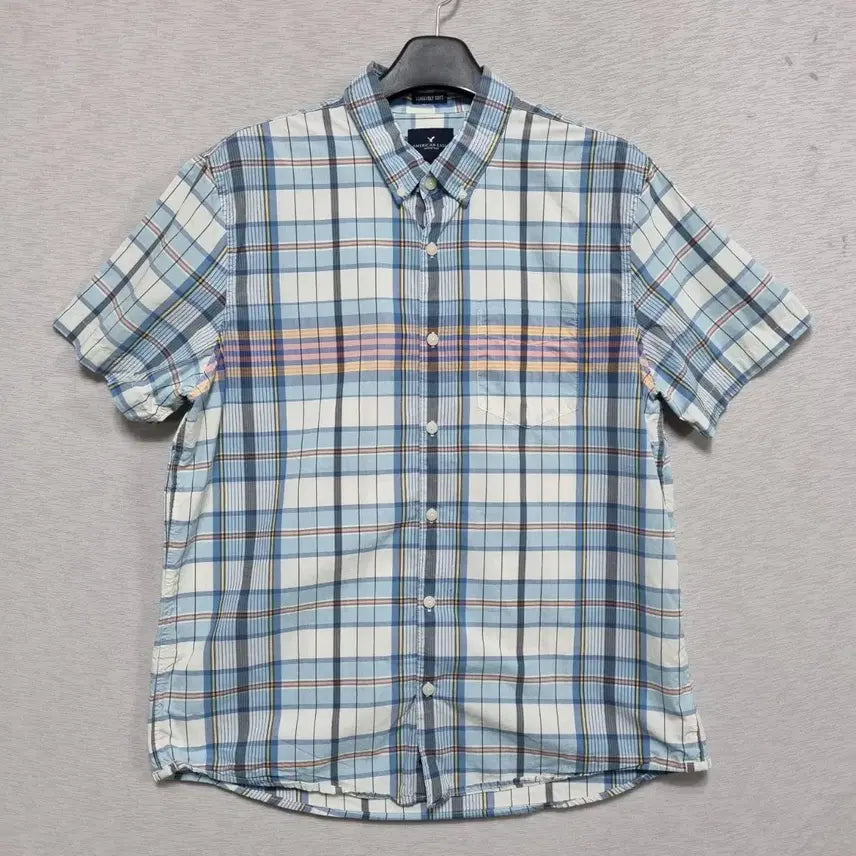 [BUNJANG] American Eagle Plaid Short Sleeve Shirt XL / ㅡ아메리칸이글 체크 반팔 남방 남105ㅡ0429