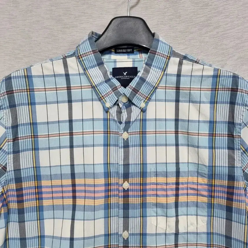 [BUNJANG] American Eagle Plaid Short Sleeve Shirt XL / ㅡ아메리칸이글 체크 반팔 남방 남105ㅡ0429