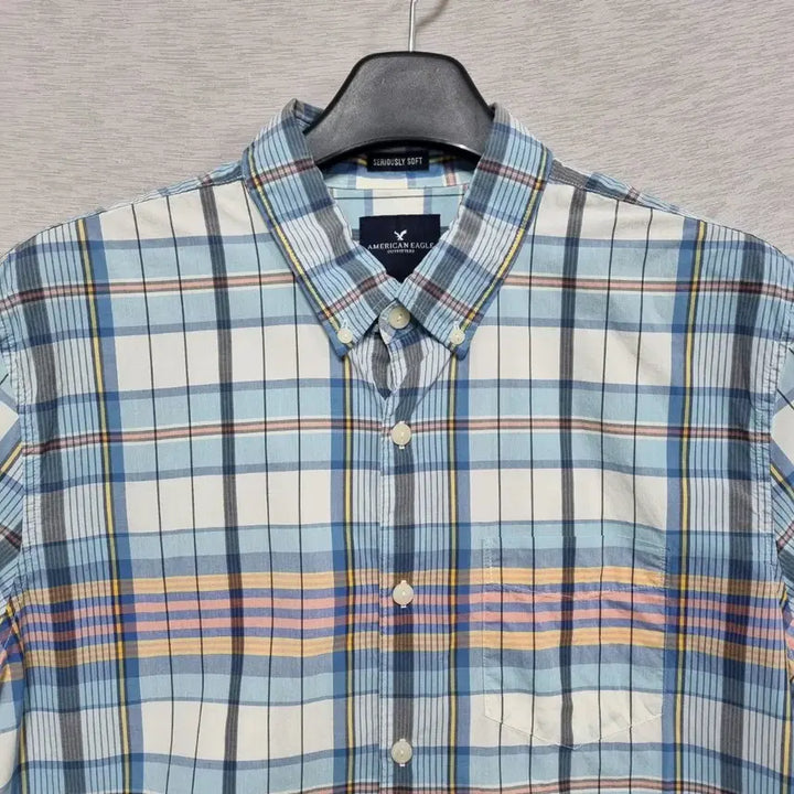 [BUNJANG] American Eagle Plaid Short Sleeve Shirt XL / ㅡ아메리칸이글 체크 반팔 남방 남105ㅡ0429