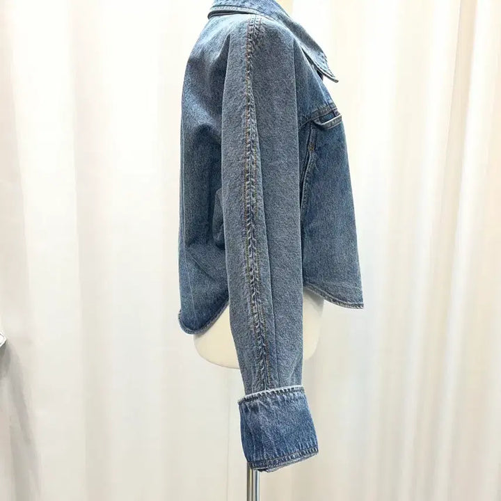 [BUNJANG] SYSTEM 25SS Cropped Denim Jacket (Size S) / SYSTEM 시스템 25SS 크롭 데님 자켓 36(S) 새옷급 청자켓