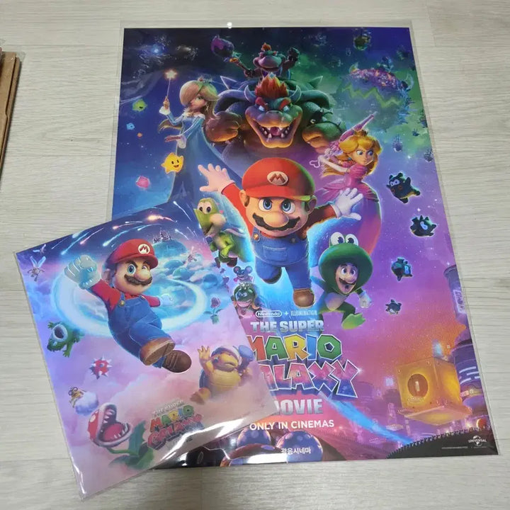 [BUNJANG] Super Mario Galaxy Art Card + Gwang-eum Cinema Poster / 슈퍼 마리오 갤럭시 아트카드 + 광음시네마 포스터