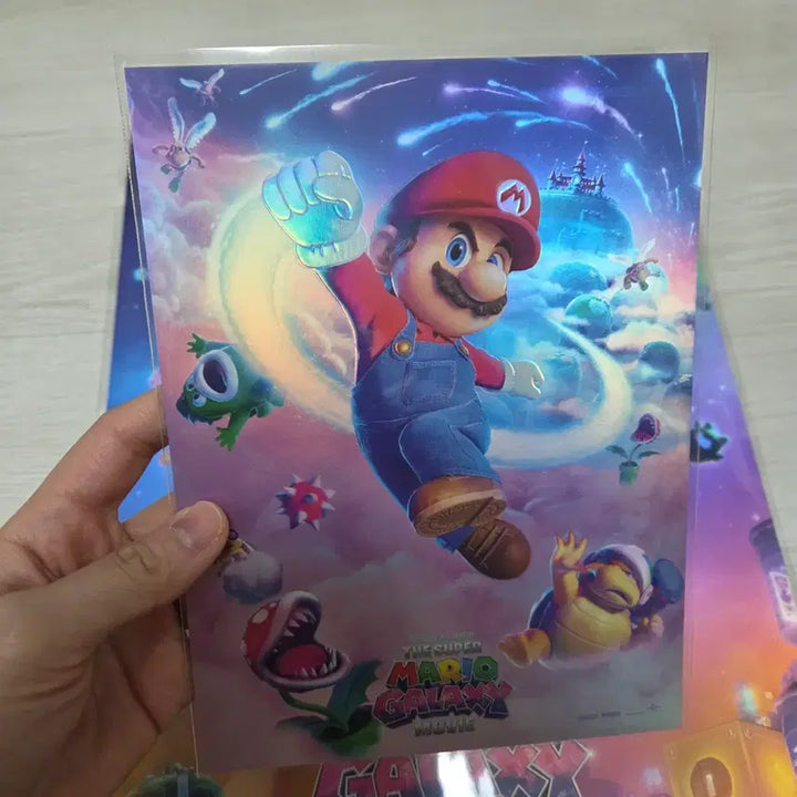 [BUNJANG] Super Mario Galaxy Art Card + Gwang-eum Cinema Poster / 슈퍼 마리오 갤럭시 아트카드 + 광음시네마 포스터
