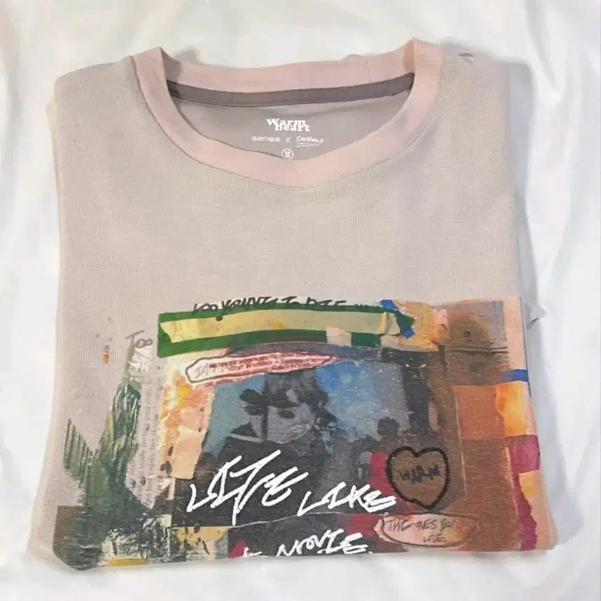 [BUNJANG] Series Printing Short-Sleeve T-Shirt Ivory / 시리즈 프린팅 반팔 티셔츠 아이보리!최상품!