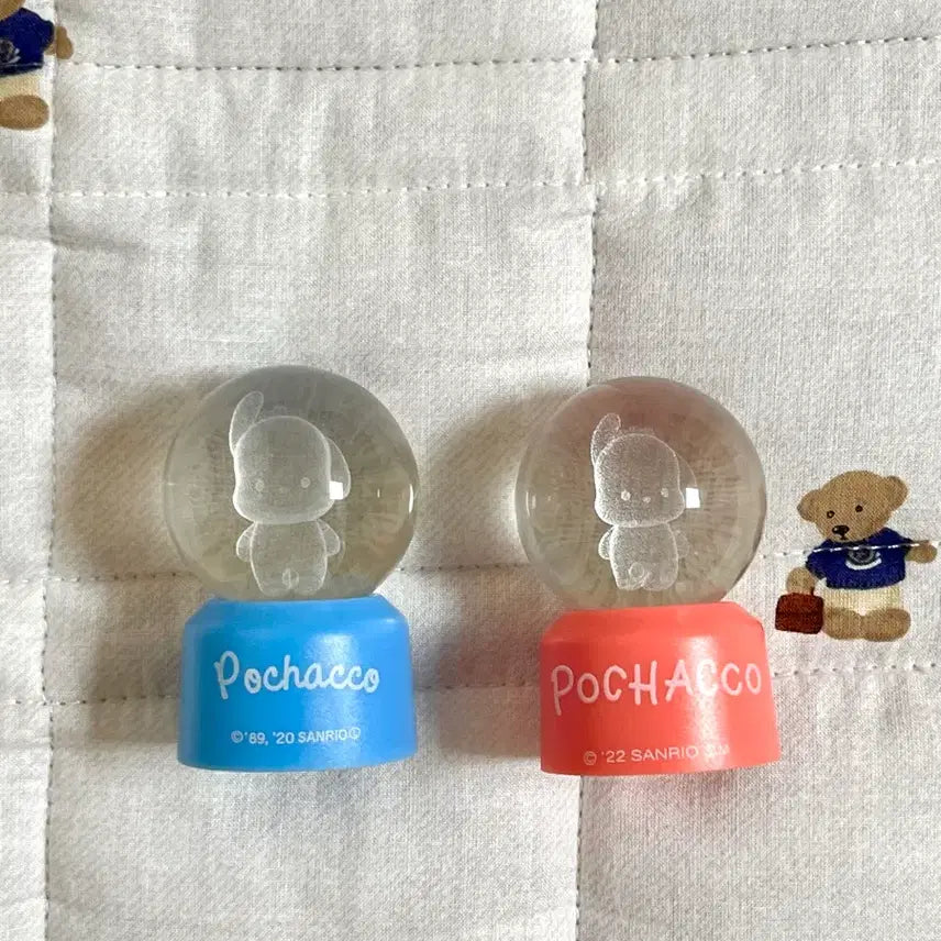 [BUNJANG] Sanrio Pochacco 3D Light Clear Ball Set (2 Types) / 가격내림)산리오 포차코 3D 라이트 클리어볼 2종 세트