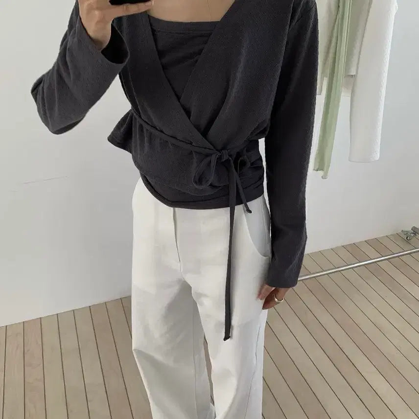 [BUNJANG] Hander Deer Sleeveless Cardigan Set / [새상품] hander 핸더 디어 나시 가디건 세트(2color)