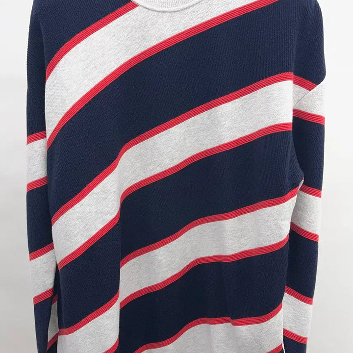 [BUNJANG] System Homme Striped Long Sleeve Knit / 시스템옴므 스트라이프변형 긴팔니트