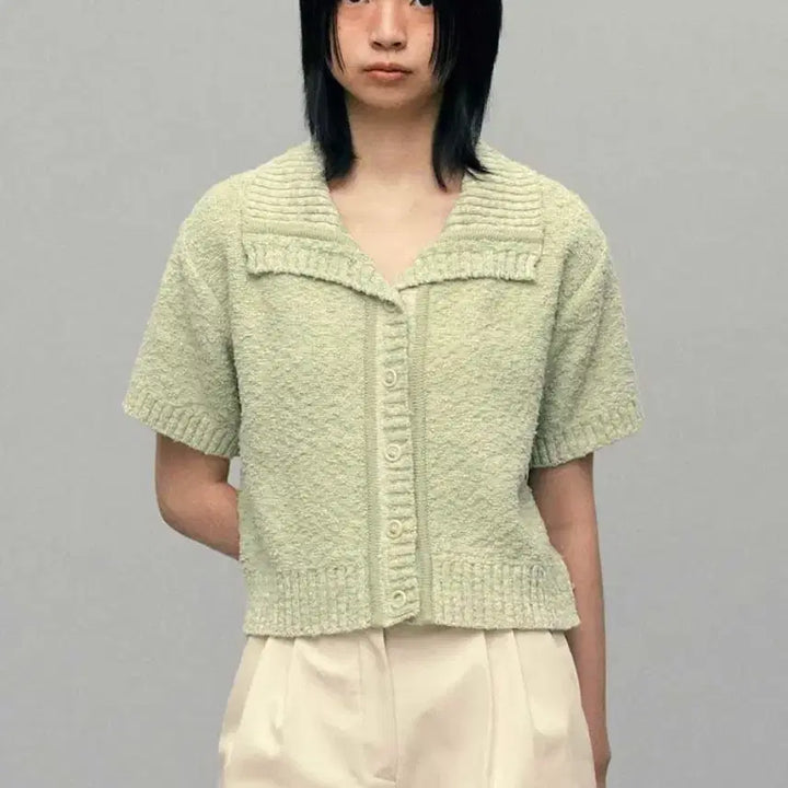 [BUNJANG] Sienne Short-Sleeve Cardigan Mint / 시엔느 반팔 가디건(정가 129,000원)