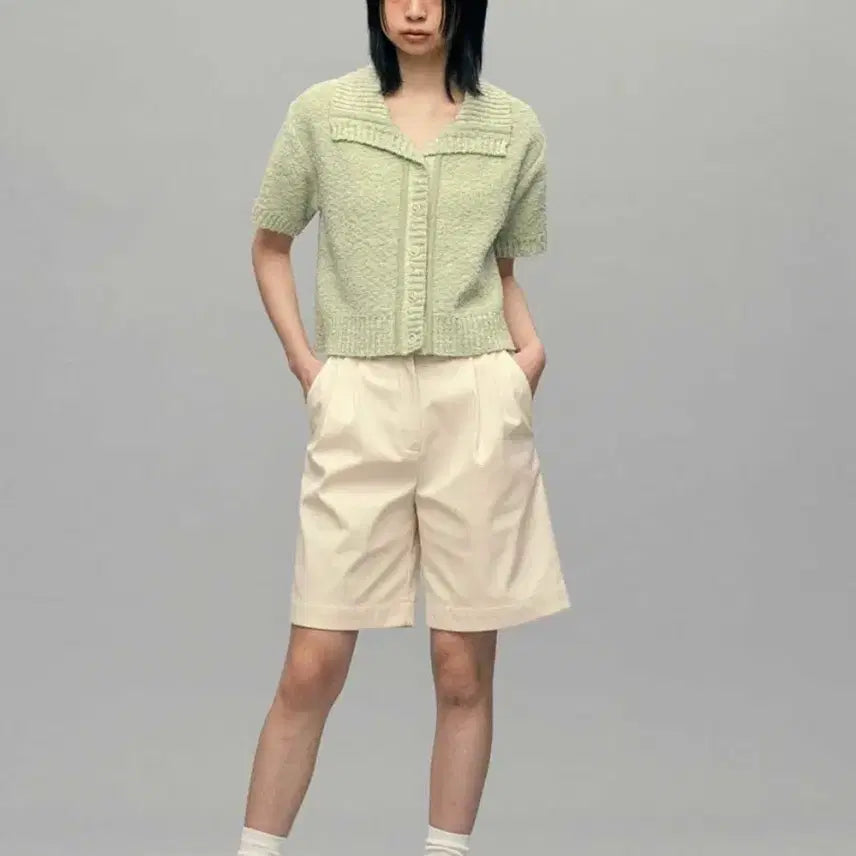 [BUNJANG] Sienne Short-Sleeve Cardigan Mint / 시엔느 반팔 가디건(정가 129,000원)