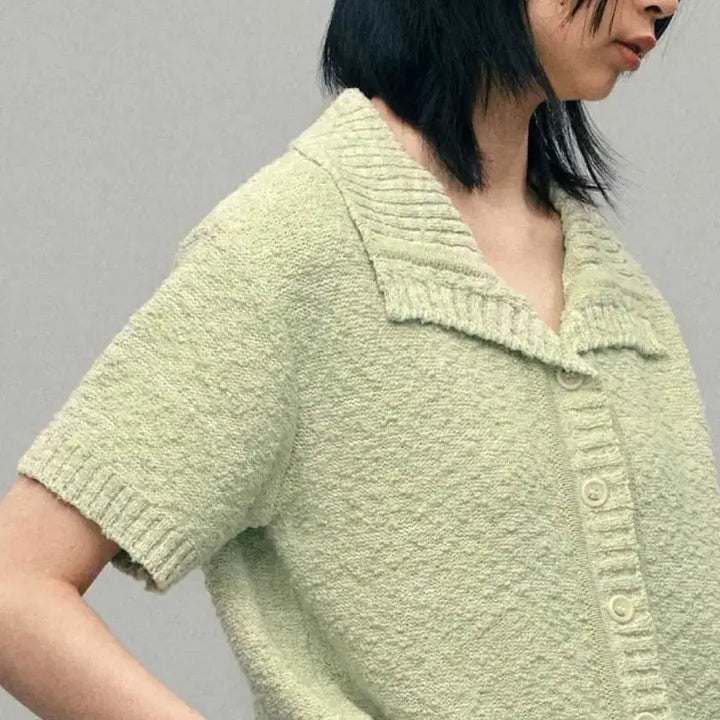 [BUNJANG] Sienne Short-Sleeve Cardigan Mint / 시엔느 반팔 가디건(정가 129,000원)