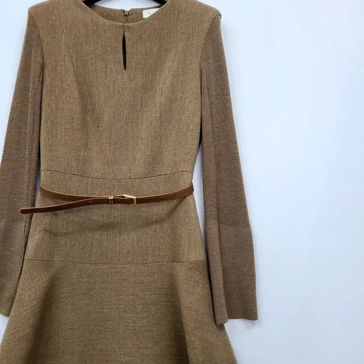 [BUNJANG] MICHAA Brown Tone Belt Flare Dress / 미샤 브라운 톤 벨트 플레어 원피스/90/앨리스/1146