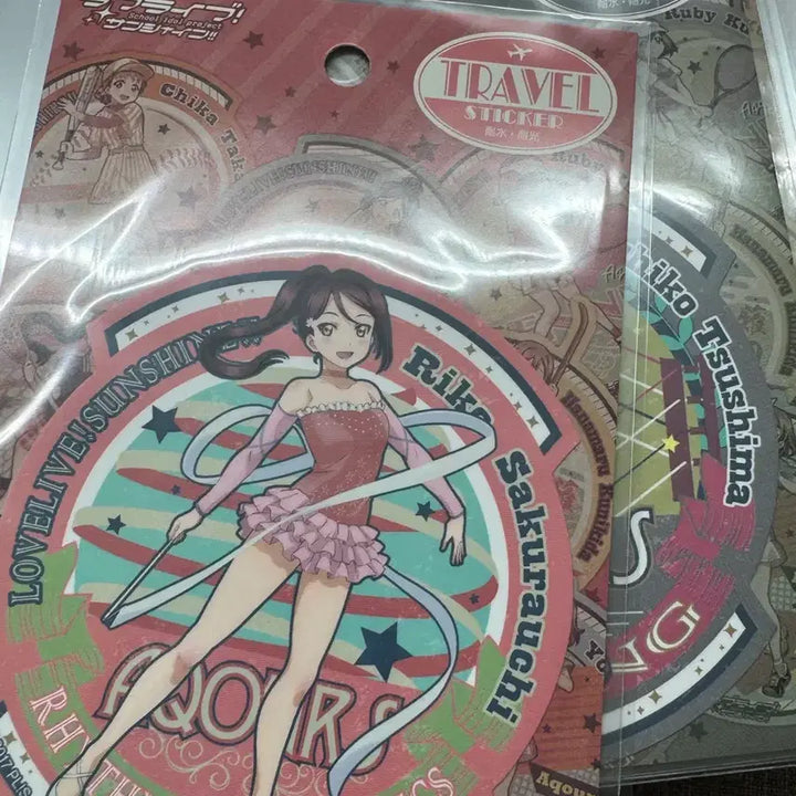 [BUNJANG] Love Live! Sunshine!! Aqours 9 Member Sticker &amp; Shikishi Set / 러브라이브 선샤인 아쿠아 스티커+색지 9인세트 처분