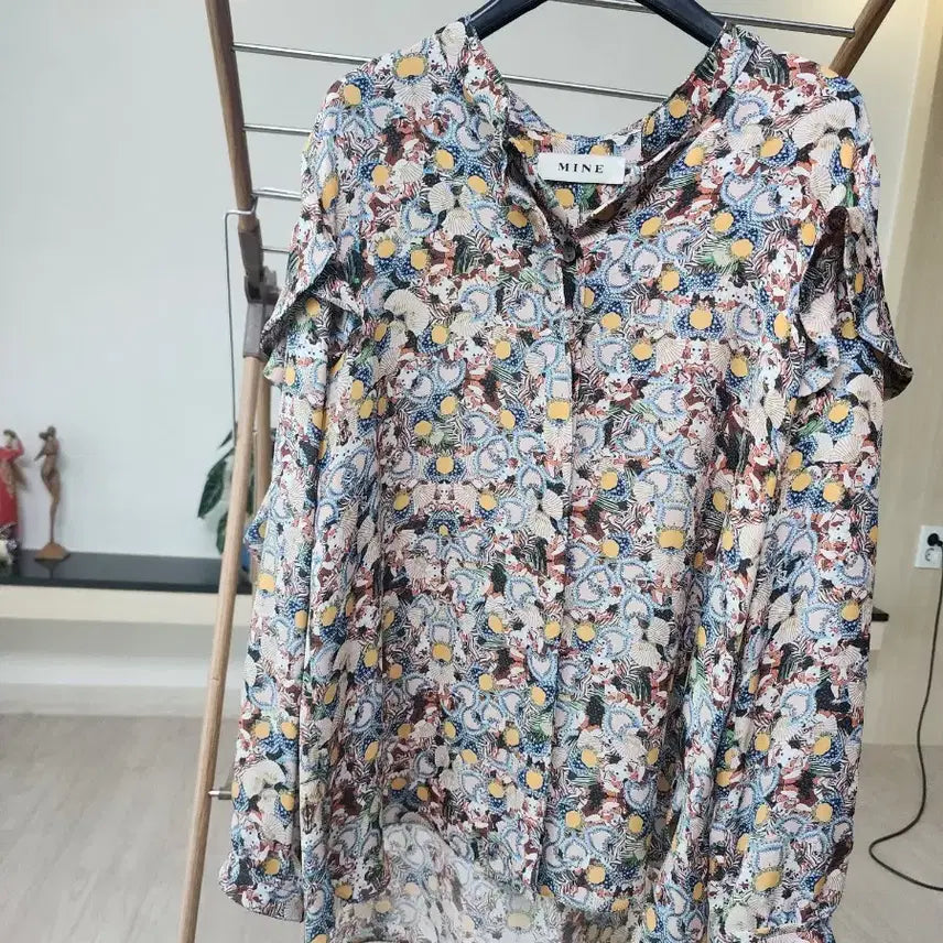 [SOLD OUT] 한섬MINE 패턴 블라우스 셔츠