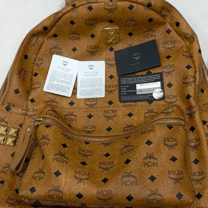 [BUNJANG] MCM Stark Visetos Backpack Brown (Large) / MCM 스타크 비세토스 백팩 브라운(라지)