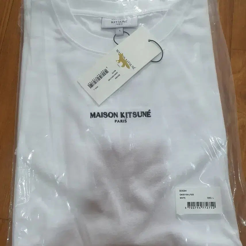 [BUNJANG] Maison Kitsuné White Logo T-Shirt (L) / 메종키츠네 화이트 티셔츠 L
