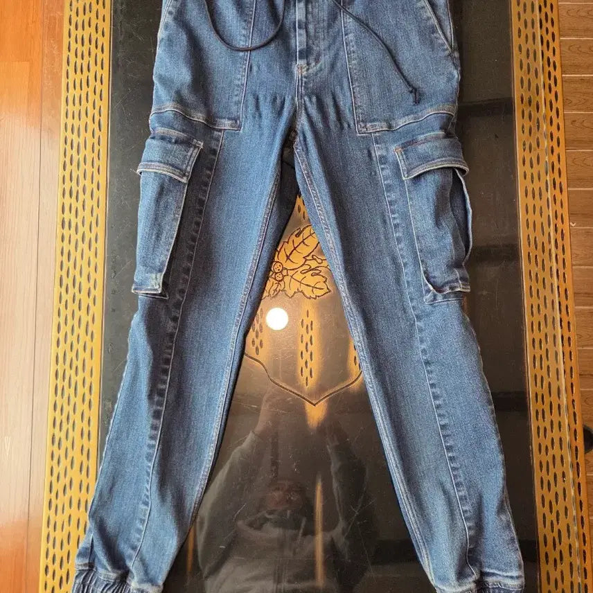 [BUNJANG] Juun.J Washed Denim Cargo Jogger Pants / 준지 [44] 준지워싱 데님 카고 조거 팬츠