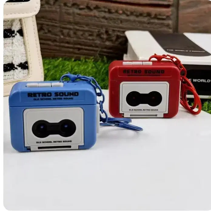 [BUNJANG] Retro Cassette Tape Recorder Keychain Music Box Pendant Backpack Charm / 레트로 테이프 레코더 키체인 미니 녹음 뮤직박스 펜던트 배낭 장식