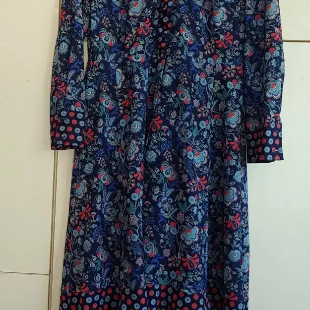 [BUNJANG] Sisley Navy Patterned Long Sleeve Dress / 시슬리 원피스