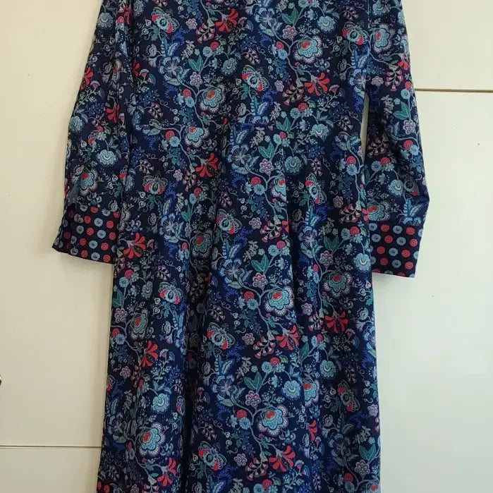 [BUNJANG] Sisley Navy Patterned Long Sleeve Dress / 시슬리 원피스