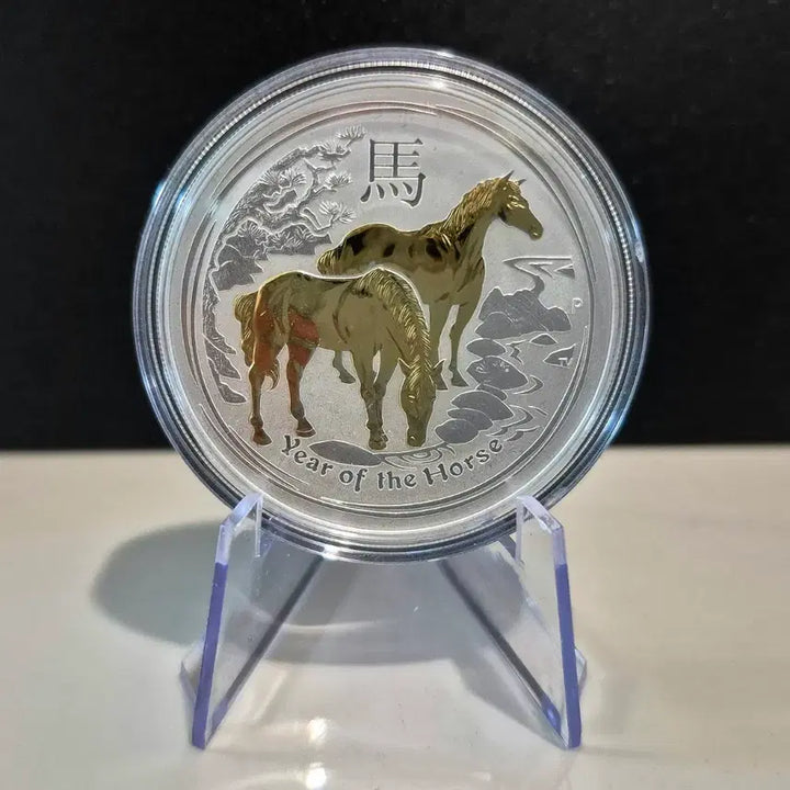 [BUNJANG] Limited Edition Perth Mint 24K Gold Plated Horse Silver Coin 1 oz / 한정판 퍼스민트사 24k금도금 말은화 1온스