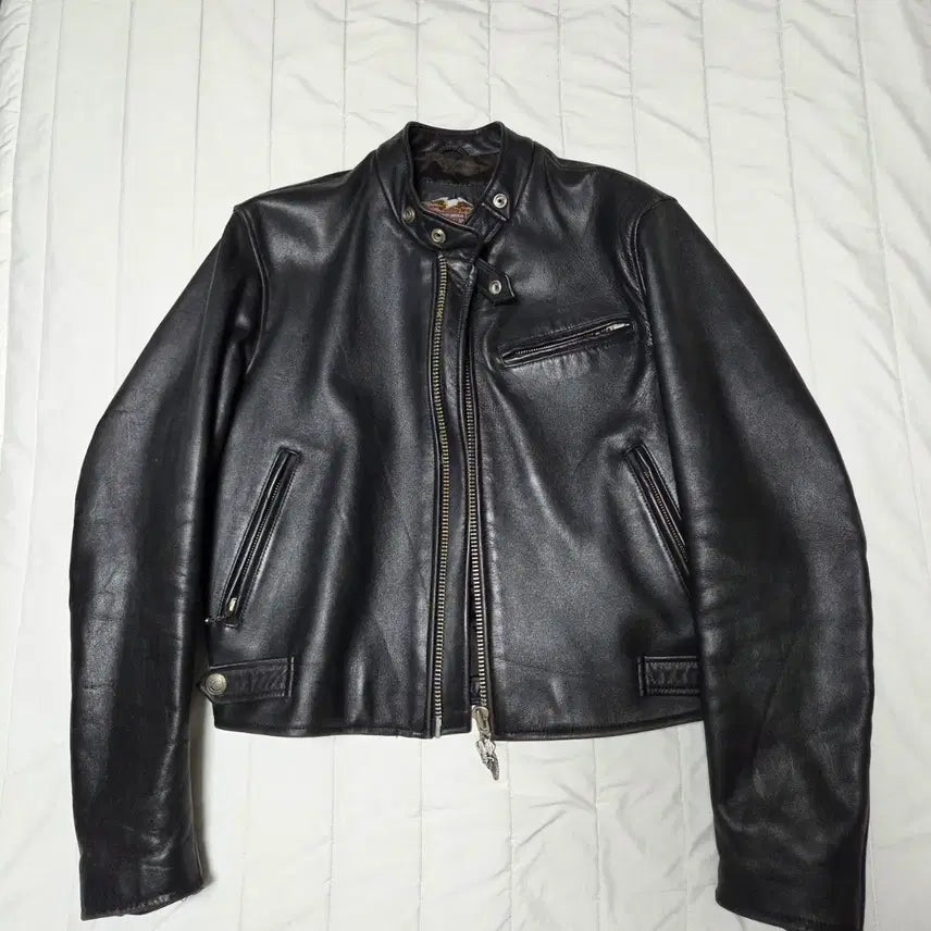 [BUNJANG] Harley-Davidson 90s Steerhide Single Leather Jacket / [S]90s 할리데이비슨 소가죽 싱글가죽자켓  싱글라이더
