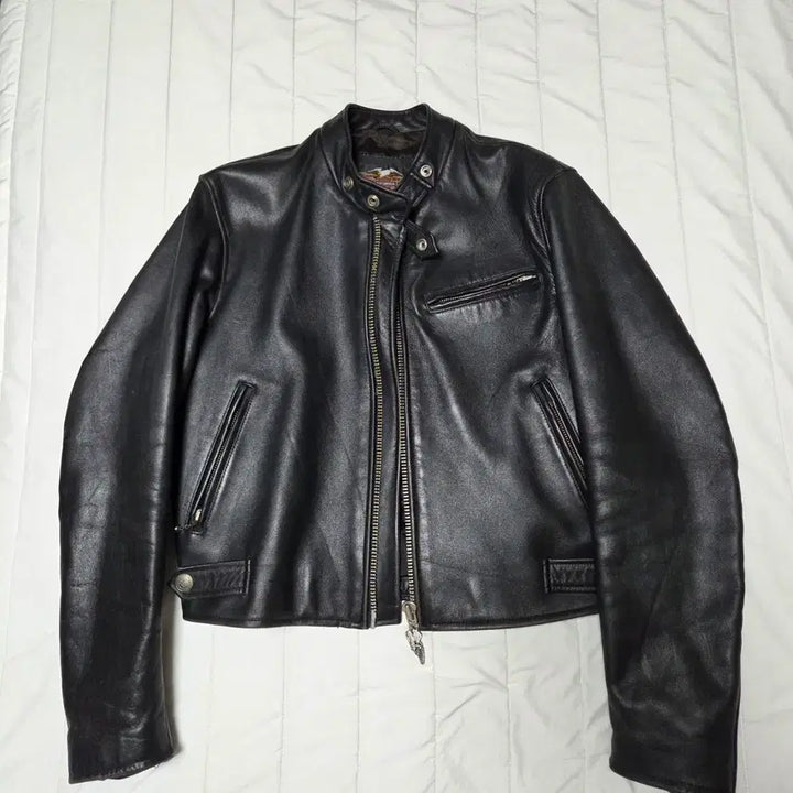 [BUNJANG] Harley-Davidson 90s Steerhide Single Leather Jacket / [S]90s 할리데이비슨 소가죽 싱글가죽자켓  싱글라이더