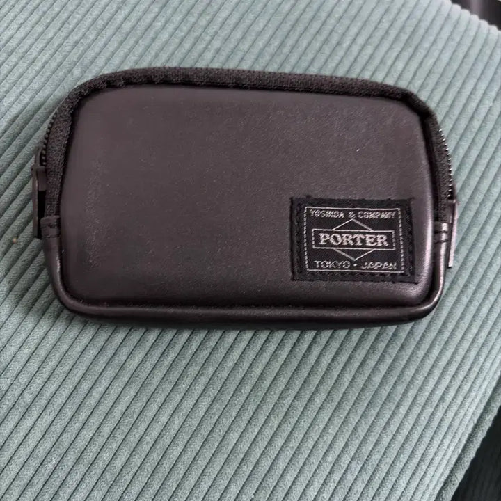 [BUNJANG] Porter ALUOF Coin Case Black Calfskin Leather / 포터 블랙 알루프 코인 케이스