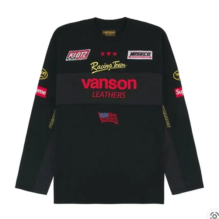 [BUNJANG] Supreme x Vanson Leather Longsleeve Top Black XL / XL 슈프림 x 밴슨 레더스 롱슬리브 탑 블랙 - 26SS