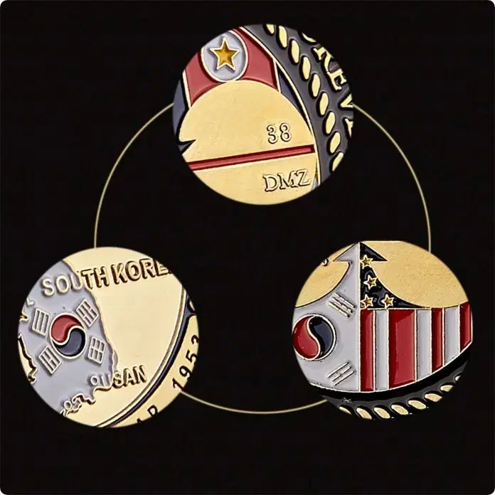 [BUNJANG] Korean War Veteran Commemorative Coin Gold Plated / 1950-1953 제2차 세계대전 한국전쟁 참전용사 도금 도전 기념주화