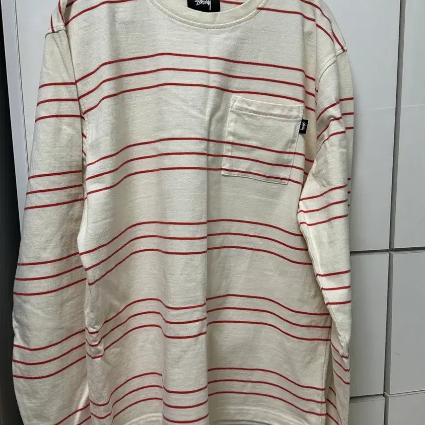 [BUNJANG] Trinity Stripe LS Crew Shirt / 스투시 롱슬리브 Trinity Stripe LS Crew Shirt