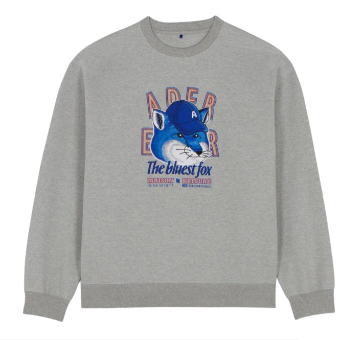 [BUNJANG] Ader Error x Maison Kitsuné Fox Sweatshirt Grey Size A3 / [A3] 아더에러 메종키츠네 폭스 맨투맨 그레이