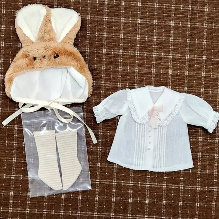 [BUNJANG] Arizam Blouse, Chikabee Hat, Socks Set for Ball-Jointed Doll / 구관 아리잠 블라우스 치카비 모자 양말 일괄 구체관절인형 물품 옷