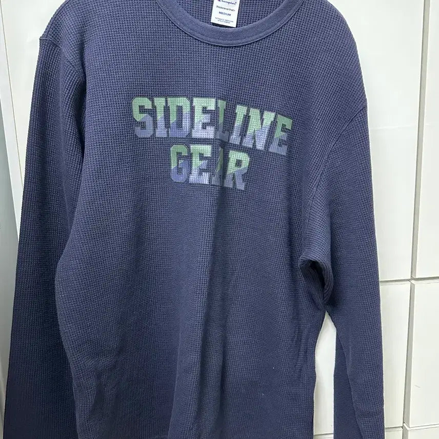 [BUNJANG] Champion x thisisneverthat Collaboration Waffle Long Sleeve T-Shirt Navy - Size M / 챔피온 x 디스이즈네버댓 콜라보 맨투맨 크루넥