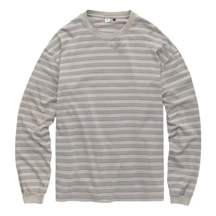 [SOLD OUT] 2) 폴리테루 스트라이프 롱슬리브 에크루