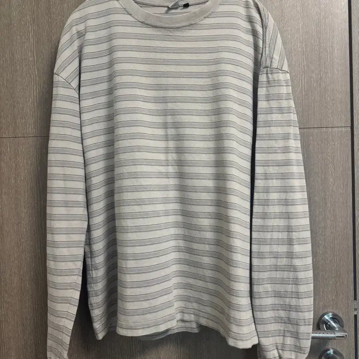 [SOLD OUT] 2) 폴리테루 스트라이프 롱슬리브 에크루