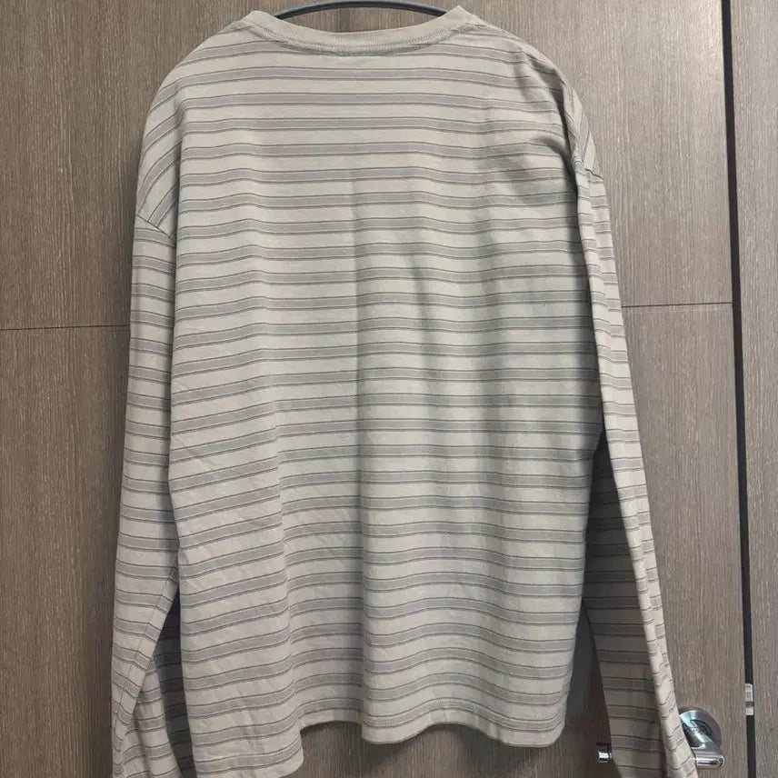[SOLD OUT] 2) 폴리테루 스트라이프 롱슬리브 에크루