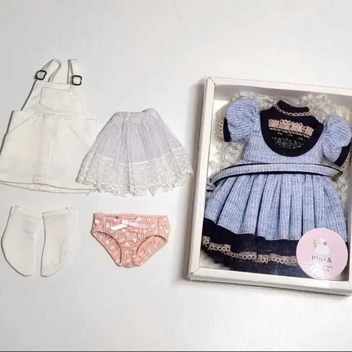 [BUNJANG] Pinatea Shop USD Dress Overall Set Nine Nine Ball Jointed Doll Clothes / 구관 usd 핀아샵 드레스 원피스 세트 나인나인 멜빵 구체관절인형 옷