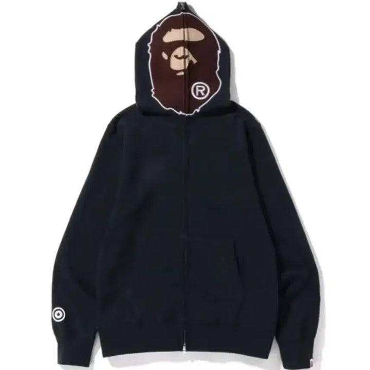 [BUNJANG] Bape Overdyed 2nd Ape Full Zip Hoodie / 베이프 오버다이 2nd 에이프 풀집업 후드