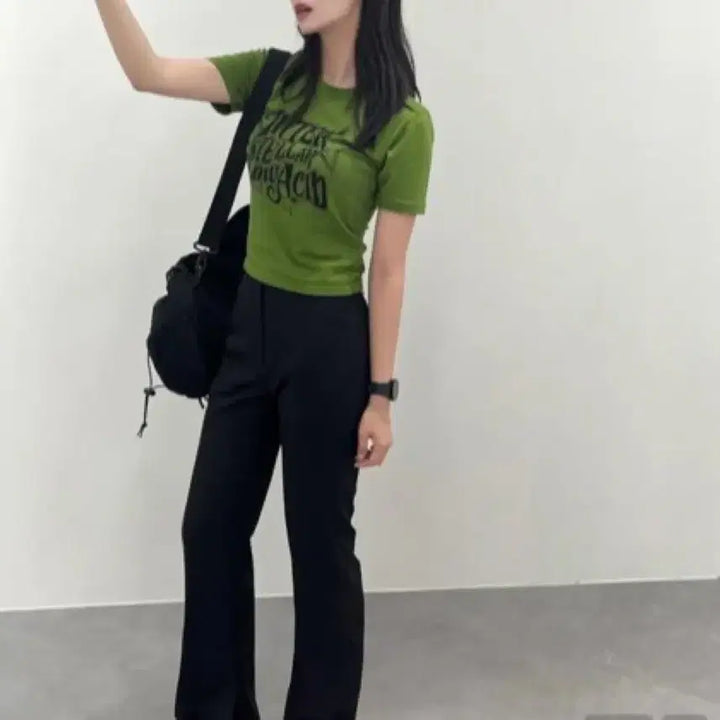 [BUNJANG] Slow Acid Interstellar Crop Short Sleeve T-Shirt / 슬로우애시드 인터스텔라 크롭 반팔티