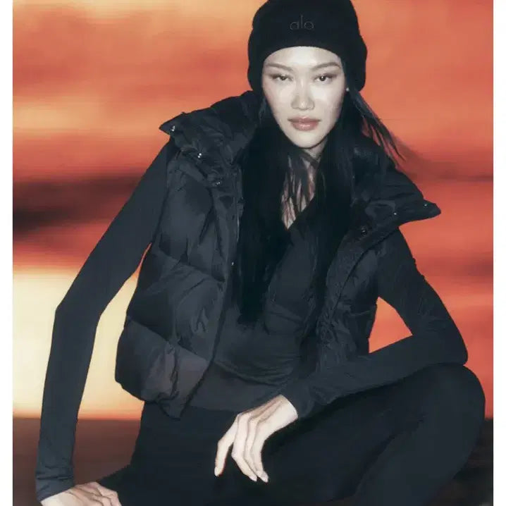 [BUNJANG] Alo Black Padded Vest - Size S / alo 블랙 패딩 베스트 - S사이즈