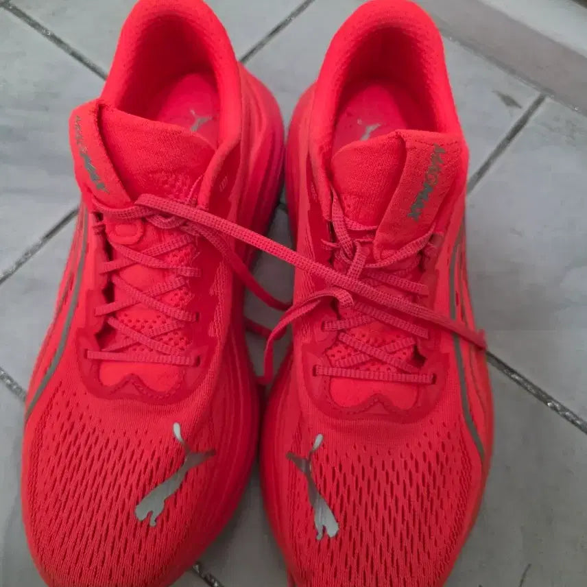 [BUNJANG] Puma Magnimax Nitro Neon Red Running Shoes / 푸마 매그맥스 나이트로