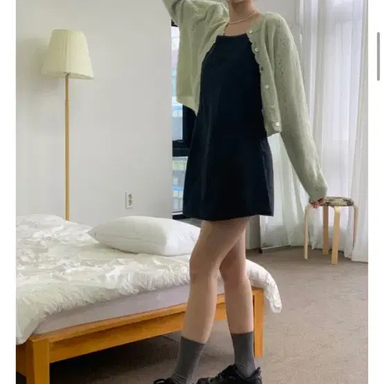 [BUNJANG] Haigle Romantic Mini Dress / 헤이글 로맨틱 미니 원피스(새상품)
