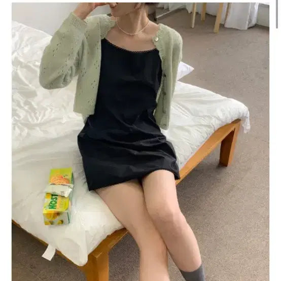 [BUNJANG] Haigle Romantic Mini Dress / 헤이글 로맨틱 미니 원피스(새상품)