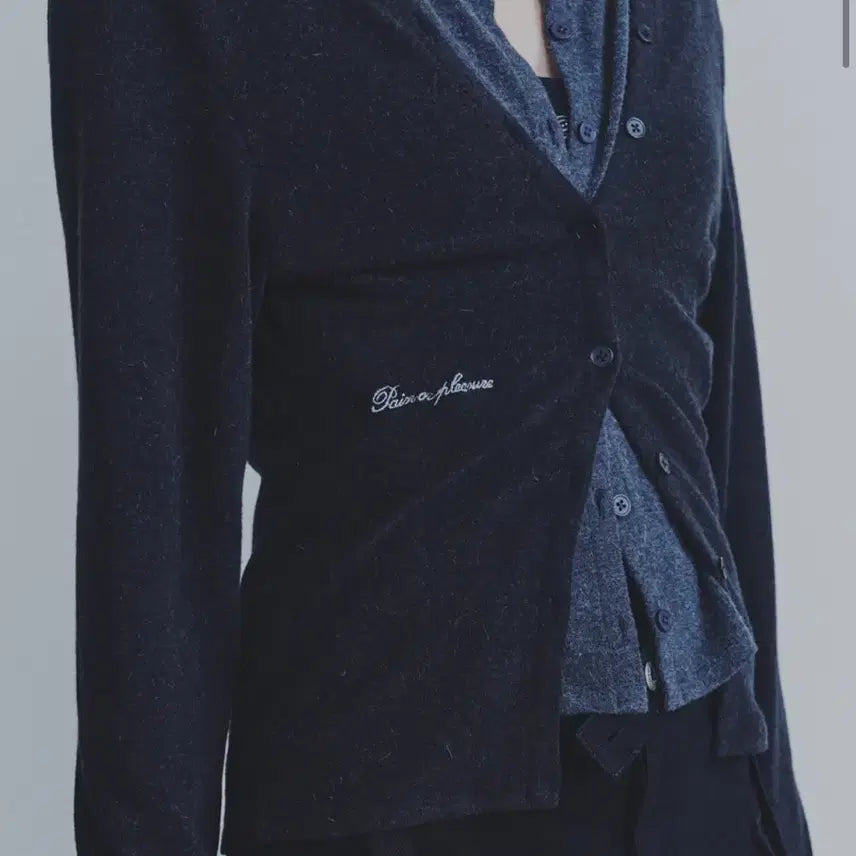 [BUNJANG] Pain Or Pleasure 2-Way Cardigan Black / 페인오어플레져 블랙 가디건