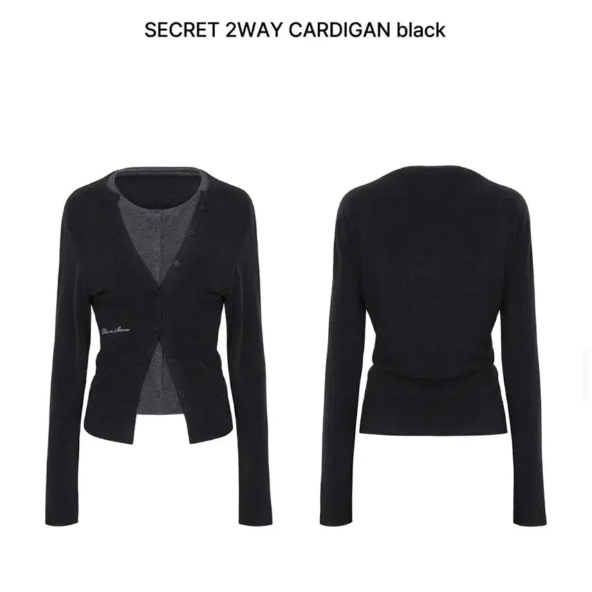 [BUNJANG] Pain Or Pleasure 2-Way Cardigan Black / 페인오어플레져 블랙 가디건