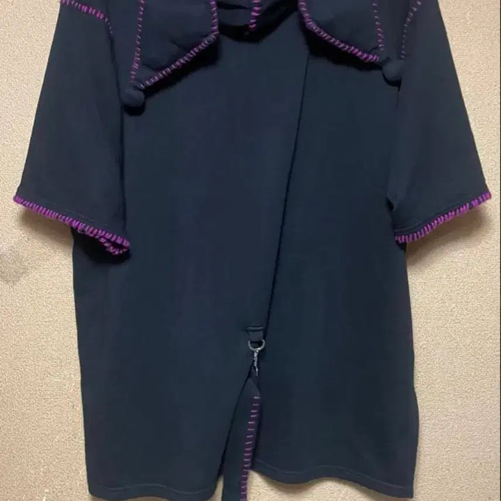 [BUNJANG] Replem Kuromi Collaboration Short-Sleeve Hoodie / 레플렘 쿠로미 콜라보 반팔 후드집업(지뢰계 매드펑크 서브컬쳐)